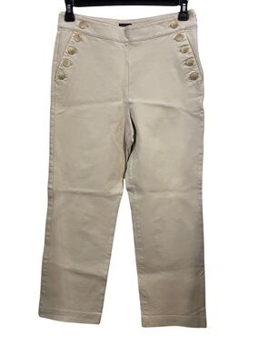 Ann Taylor Sailor Grace Straight Pant in Sand Shell
